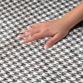 thumbnail image 3 of Addison Rugs Dream Shag Premium Machine Washable Transitional Houndstooth Black Rectangle Rug, 3' x 5', 3 of 8