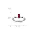 thumbnail image 2 of 1/3 Carat (Ctw) Princess Cut Lab Created Ruby Ring in Sterling Silver for Women, 2 of 6