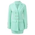 thumbnail image 5 of HXWCHs Women's Long Sleeve Double and Skirt Suit Set for and formal Events M Green, 5 of 6