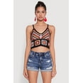 thumbnail image 2 of Womens Boho Crochet Sleeveless V-Neck Crop Top, 2 of 5