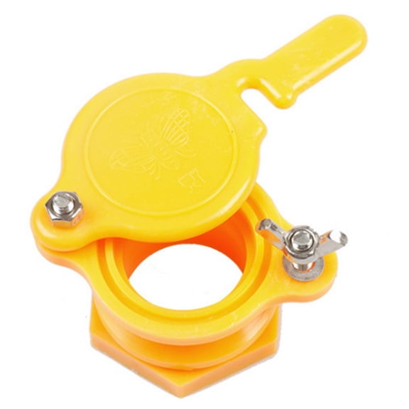 Durable Honey Gate Valve for Extractor, Food-Grade Nylon Beekeeping Supplies, Honey Extractor Tap (yellow)