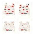 thumbnail image 4 of Autumn Winter Baby Hat Papa Mama Letter Print Beanie Fleece Elastic Baby Cap Photography Props Girls Boys Newborn Infant Hat, 4 of 10