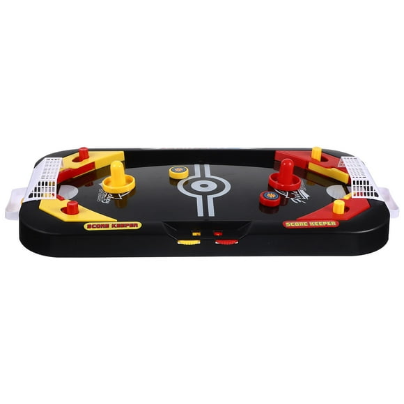 1 minijuego de mesa de hockey sobre hielo para dos, juguete educativo (negro)