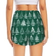 thumbnail image 4 of Uemuo Christmas Trees Pattern Women's Athletic Shorts High Waisted Running Shorts with Liner Pockets Gym Elastic Workout Shorts-XX-Large, 4 of 9