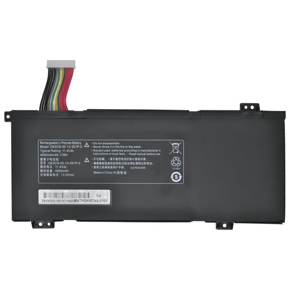 New GK5CN-00-13-3S1P-0 Laptop Battery for Getac TONGFANG GK5CN4Z GK5CN5Z GK5CN6Z GK5CQ7Z GK6Z5CN GK7CN6S Series Notebook GK5CN-00-13-4S1P-0 11.4V 46.74Wh 4100mAh