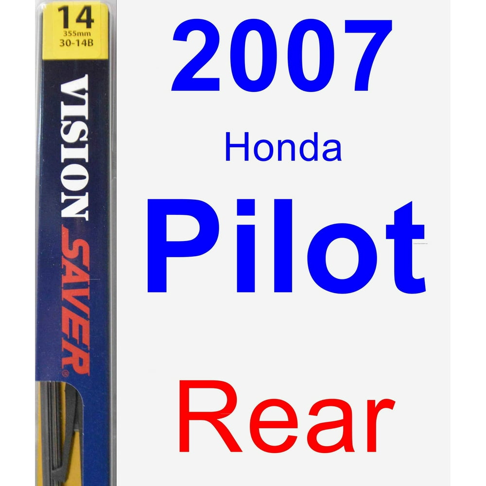Honda Pilot Rear Wiper Blade Size