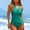 Green, variant on UTSJKR 2025 Women's Modest Tummy Control Ruched One Piece Swimsuits Halter V Neck Bathing Suit Beach Cheeky Swimwears Green L