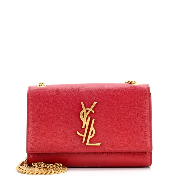 Pre-Owned Saint Laurent Deconstructed Monogram Crossbody Grainy Leather Medium By Rebag