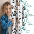 thumbnail image 3 of Blackout Kids Curtains,Bulldog Dog and Footprints Childrens Insulated Curtains Set Of 2,Bedroom Essentials,Toddler Room Decor 52"x63"(132x160cm), 3 of 4