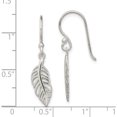 thumbnail image 3 of Sterling Silver Leaf Dangle Earrings (31 X 6.7) Made In Thailand qe13484, 3 of 5