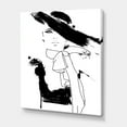 thumbnail image 3 of Designart ' Beautiful Black and White Model Haute Couture Fashion Woman II ' Modern Canvas Wall Art Print, 3 of 4