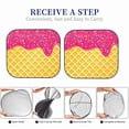 thumbnail image 6 of Zufioo Red Ice Cream Print Folding Car Windshield Sun Visor, Anti-ultraviolet Sun Visor, Suitable for Trucks, Vans Car Accessories-Large, 6 of 6
