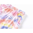 thumbnail image 6 of Beezizac Teen Girls Tie Dye Orange & Pink Spiral Swirl Pajama Short Sleeves PJ Set 2-Piece Soft Cute Outfit Big Kid Size 18, 6 of 7