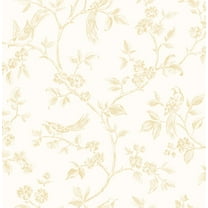 Advantage Ray Light Yellow Bird Trail Unpasted Non Woven Wallpaper, 20.5-in by 33-ft, 56.4 sq. ft.