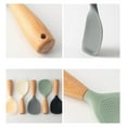 thumbnail image 6 of Wood Handle Rice Shovel Easy to Use Non-stick Silicone Material Ergonomic, 6 of 20