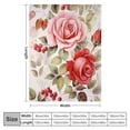 thumbnail image 4 of JRXY Flannel Fleece Blanket Watercolor Winter Rose Bouquet Lightweight Soft Cozy Blanket for Bed Couch Car All Seasons Gift 60x80in, 4 of 6