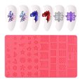 thumbnail image 4 of Nail Template Exquisite Practical Colorful Silicone Nail Stemping Plates for Girl, 4 of 8