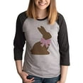 thumbnail image 2 of 7 ate 9 Apparel Women's Happy Easter Shirts - Chocolate Bunny Grey Shirt Medium, 2 of 6