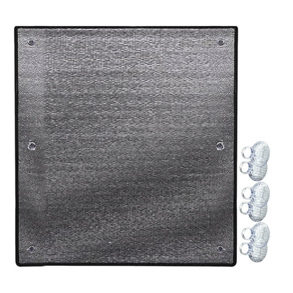 LEHOZIHEQ Window Heat Blocking Film, Double Sided Aluminum Foil Insulation Film, Window Film Blackouts With 6 Suction Cup