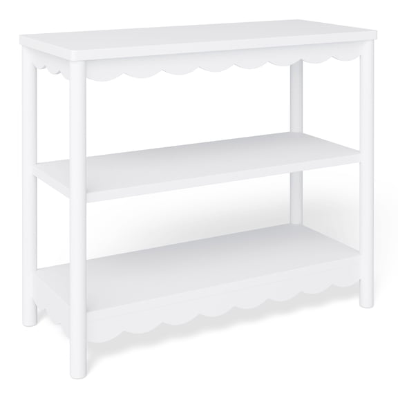 Mainstays Kids Scallop Bookcase, White