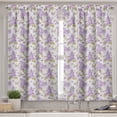 thumbnail image 2 of Ambesonne Retro Valance & Curtain, Nostalgic Floral Petals, 55"x24", Violet Purple, 2 of 6