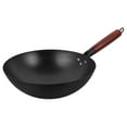 thumbnail image 1 of Nitriding Process Wok Nonstick Black Iron for Health-conscious Users 1Pcs 11.8in, 1 of 5