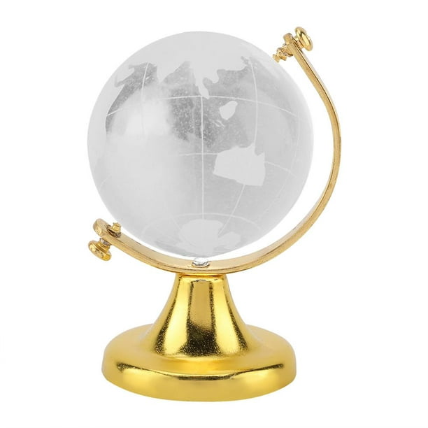 FAGINEY Ronde Terre Globe Carte du Monde Cristal Boule de Verre Sphère  Maison Bureau Décor Cadeau, Boule de Cristal, Cristal Verre 