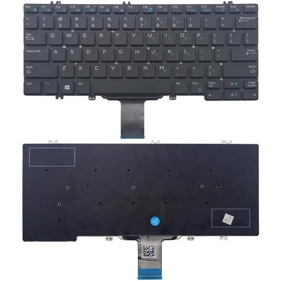 New US Black English Laptop Keyboard (no Backlit Without Frame) Replacement for Dell Latitude 5280 5288 7280 7380 5289 2-in-1 7389 2-in-1 V160325AS 0GDRR0
