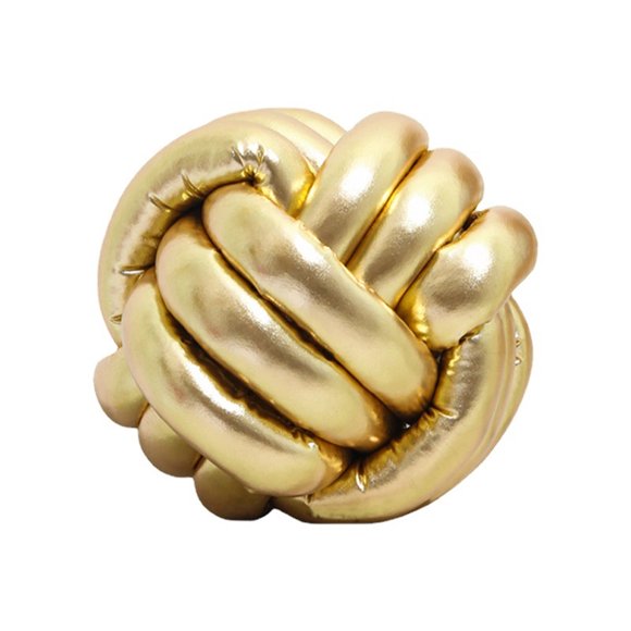 Gold Knot Pillow Ball, Soft Short Plush Decorative Throw Pillows For Home Room Sofa Couch Bed