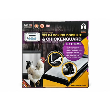 ChickenGuard Extreme Automatic Chicken Coop Door Opener with Self Locking Door
