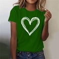 thumbnail image 2 of Hyknon Hauts pour Femmes Été Mode Imprimé Amour Décontracté Manches Courtes Chandail-Over Doux Polyvalent pour Sortir, 2 of 4