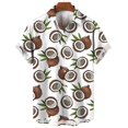 thumbnail image 3 of Camisas hawaianas de verano con estampado de frutas tropicales para hombre, blusas casuales de manga corta de gran tamaño a la moda para playa hawaiana para mujer, 3 of 5