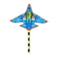 thumbnail image 3 of Kite Avión Forma Portátil Individual Línea Al Aire Libre Cometas Volando Niños Adultos Juguete Vidrio Acero Acero Poliéster Tela Mosca Juguetes Azul 1.4x2m Kearding FN009788-05, 3 of 7