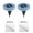 Blue 2pcs, variant on KGJQ 2Pcs Solar Mosaic Disc Lights Waterproof Pathway Lights Outdoor LED Garden Stake Lights Auto On/Off Solar Powered Lamps for Yard Lawn Driveway