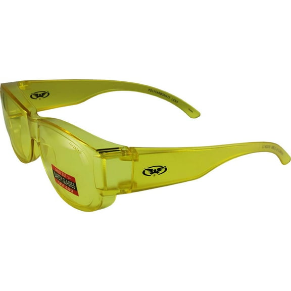 Global Vision Overalls Safety Glasses Matte Yellow Frames Yellow Lenses