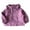 Purple, variant on Mercatoo Lightweight Windproof Jacket for Girls Kids Solid Full Zip Up F𝐥eece Lined Hooded Windbreaker Outdoor Rain Coat