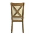 thumbnail image 6 of Weston Home Pulukan Cane x-Back Dining Chair (Set of 2), Oak Finish, Beige Linen, 6 of 10