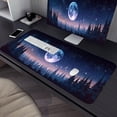 thumbnail image 4 of Moon Phases Gaming Mouse Pad Starry Sky Moon Forest Extended Gaming Mouse Pad Mat with Stitched Edge Non-Slip Base Big Mouse Pad 31.5"x11.8" Office Computer Keyboard Laptop Home, 4 of 6