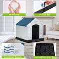 thumbnail image 4 of Indoor Outdoor Dog House Big Dog House Plastic Dog Houses for Small Medium Large Dogs 32 Inch High All Weather Dog House with Base Support for Winter Tough Durable House with Air Vents Elevated Floor, 4 of 8