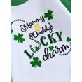 thumbnail image 5 of Baby Girl Boy St. Patrick's Day Outfit Sweatshirts Rompers Clothes Letter Clover Print Long Sleeve Spring Bodysuits, 5 of 7