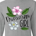 thumbnail image 4 of Inktastic Mississippi Girl Magnolia Flowers and Leaves Long Sleeve T-Shirt, 4 of 5