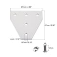 thumbnail image 2 of Unique Bargains Coin Plaque de Support T Forme 87x87mm 3030 Profil en Aluminium w Écrous et Vis Anodisation Blanc 2Pack, 2 of 6