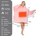 thumbnail image 7 of Heated Wearable Blanket, Oversized Wearable Heated Blanket for Adult, Sherpa Fleece Blanket Hoodie, 7 of 7