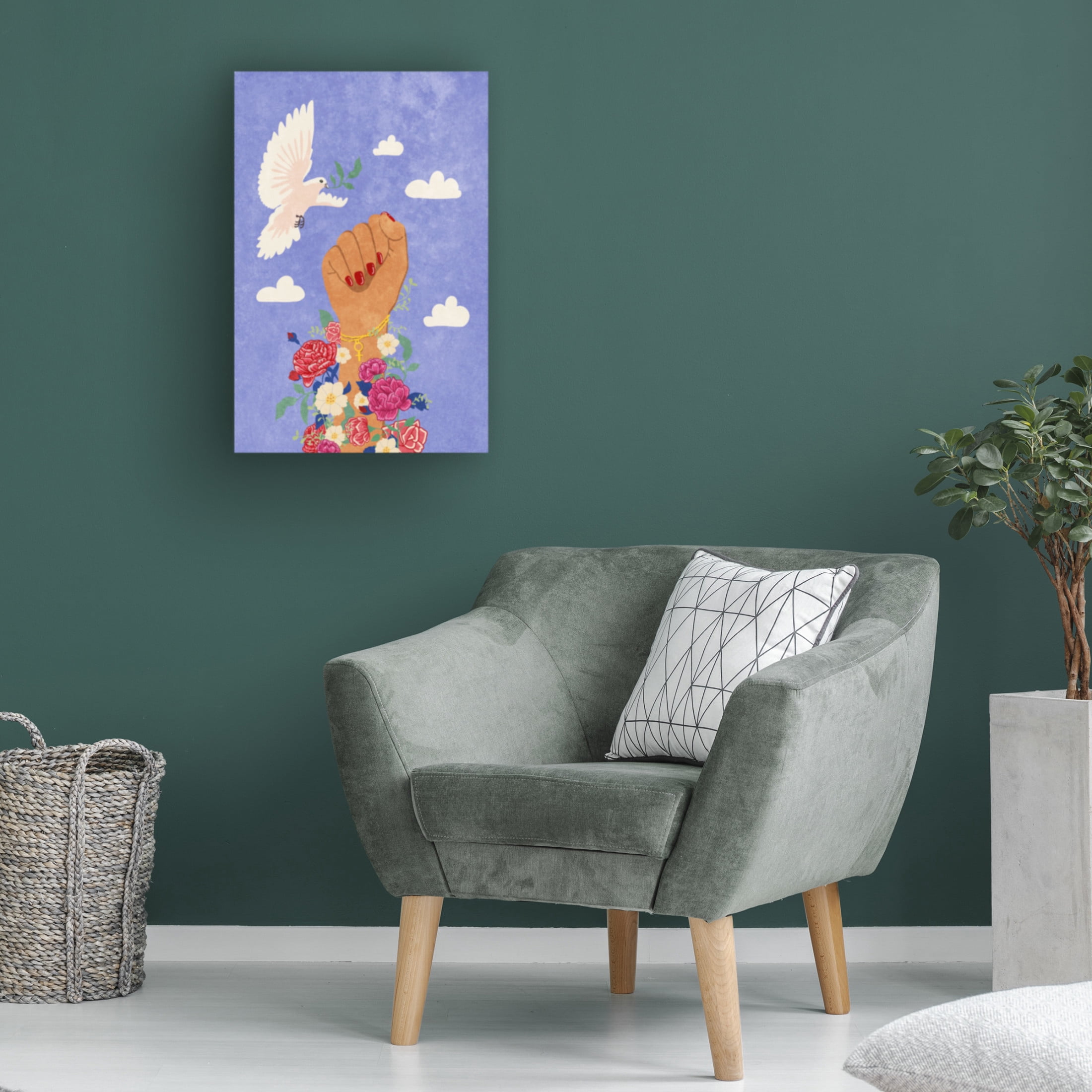 Trademark Fine Art Raissa Oltmanns  Feminist Fist Canvas Wall Art