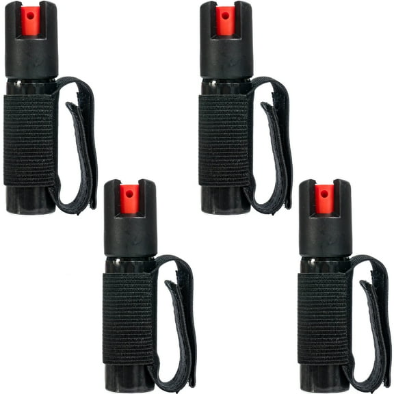 Burn Pepper Spray for Self Defense with Security Strap - 0.84 fl oz 4 Pack
