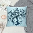 thumbnail image 2 of Leisuo Welcome Anchor Pillow Cover Cushion Cases Soft Square Decorative Pillowcase for Boat Ship , Farmhouse Gifts, 2 of 5