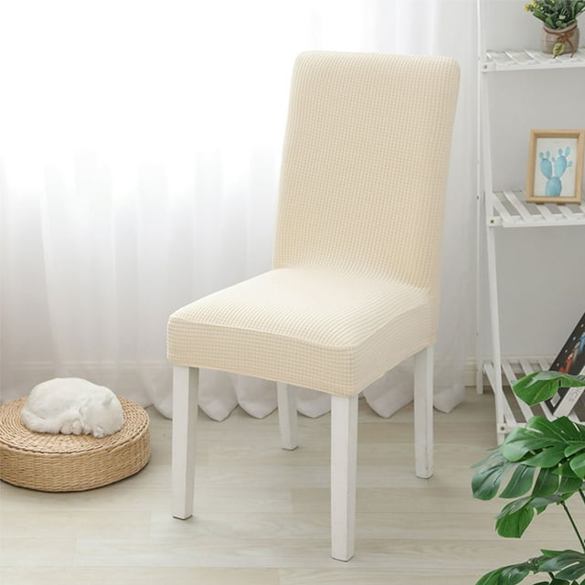 yeacher Stretchable Fleece Dining Chair Covers - Durable, All-Season Protection for Home, Office, and Restaurants - Mustard Yellow