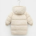 thumbnail image 3 of Boys Girls Winter Hooded Long Down Coats Outwear Kids Windproof Puffer Jackets Padded Parka Outwear 4-9Y, 3 of 7