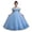 Blue, variant on Girls Tulle Dresses Lace Off Shoulder Long Dress Wedding Birthday Flower Girl Dresses Size 3-14 Years