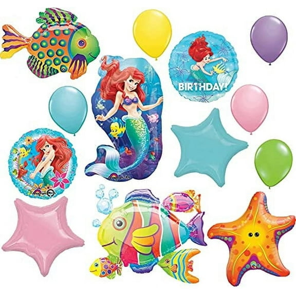 Little Mermaid Birthday Party Supplies Ariel's Ultimate Undersea Balloon Bouquet Decorations